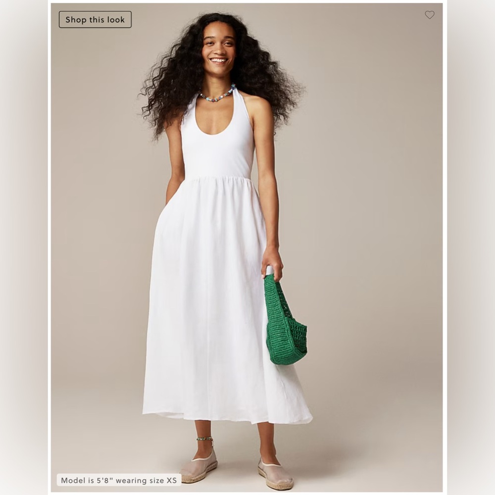 NWT Halter Mixy Linen Dress